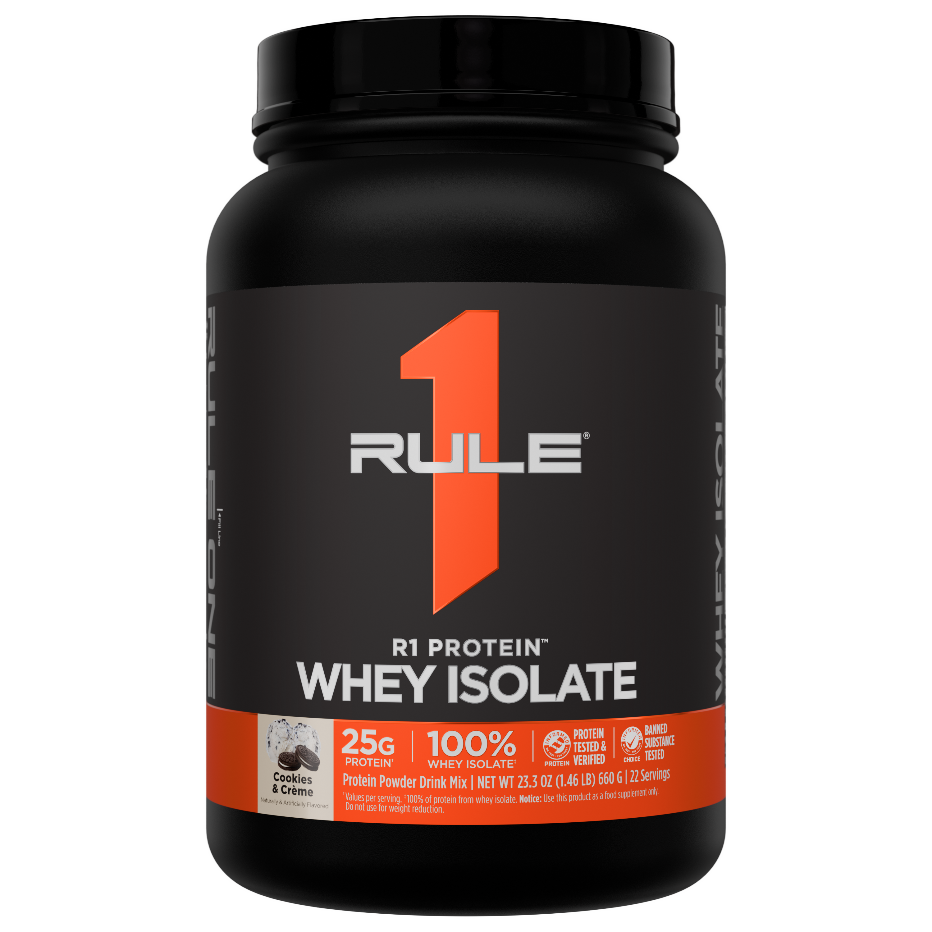 Rule 1 R1 Protein Isolate - 2 lb - Cookies & Creme